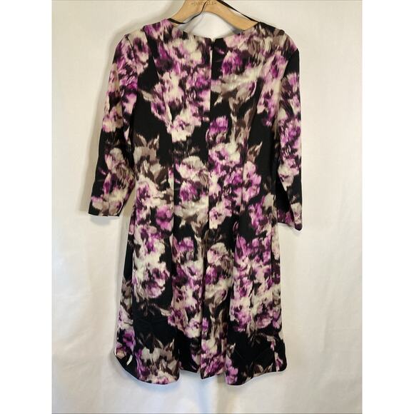 Jessica Howard Women's 12 Fit & Flare Dress Colorful Round Neck Jeweled Stretch - Picture 5 of 10